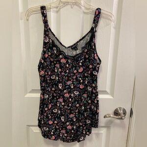 Torrid Black lace Floral Camisole 0X